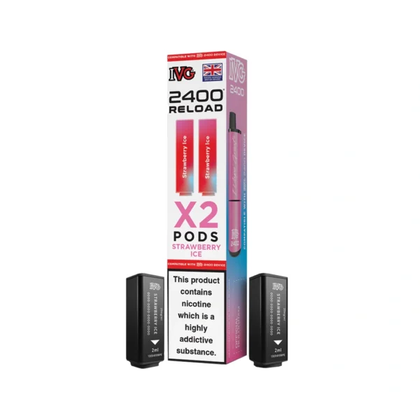 Strawberry Ice IVG 2400 2-in-1 Prefilled Pods